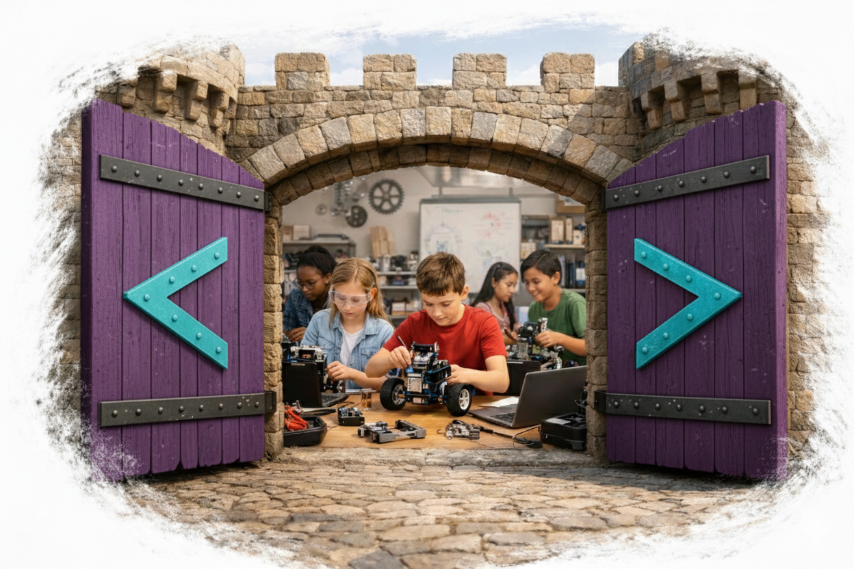 Kids learning robotics and coding